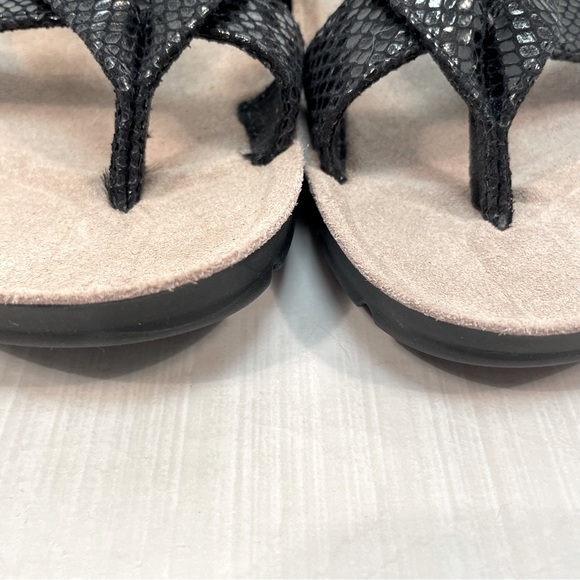 NWOB White Mountain Cliffs Black Cork Bed Manmade Sandals Sz 6 - Picture 6 of 9